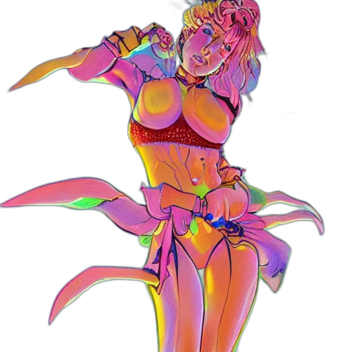 staff, weapon, mask, concept art, vaporwave, fantasy art, cyberpunk, neon lights transparent PNG cut-out