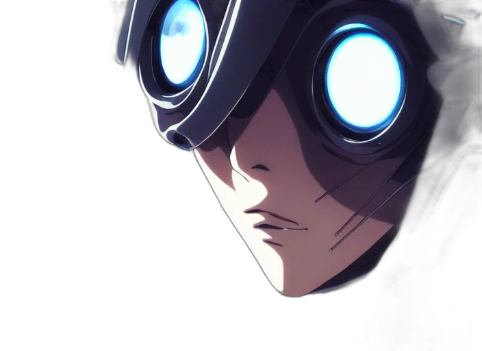 robot, face, mask, creature, anime, concept art, comic book art, 3d render transparent PNG cut-out