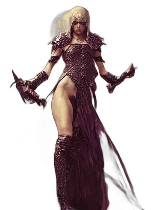 dress, sword, weapon, concept art transparent PNG cut-out