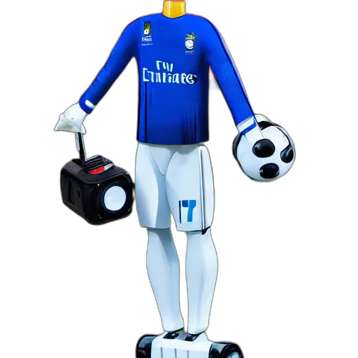 robot, 3d render, concept art, cristiano, ronaldo, laboratory transparent PNG cut-out