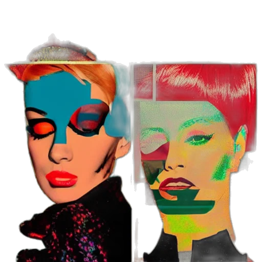 mask, cartoon, comic book art, cyberpunk transparent PNG cut-out