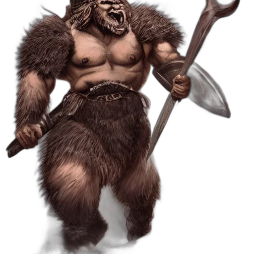 animal, creature, staff, concept art, fantasy art, comic book art, photorealistic, viking transparent PNG cut-out