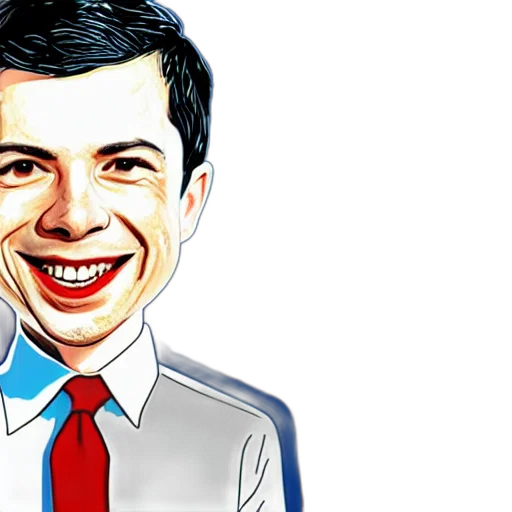staff, cartoon, photorealistic, 3d render, comic book art, pete, buttigieg, alfred transparent PNG cut-out