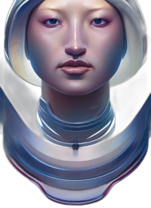 face, robot, mask, creature, concept art, photorealistic, fantasy art, 3d render transparent PNG cut-out