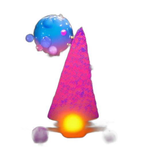 crown, umbrella, staff, hat, 3d render, concept art, vaporwave, pixel art transparent PNG cut-out