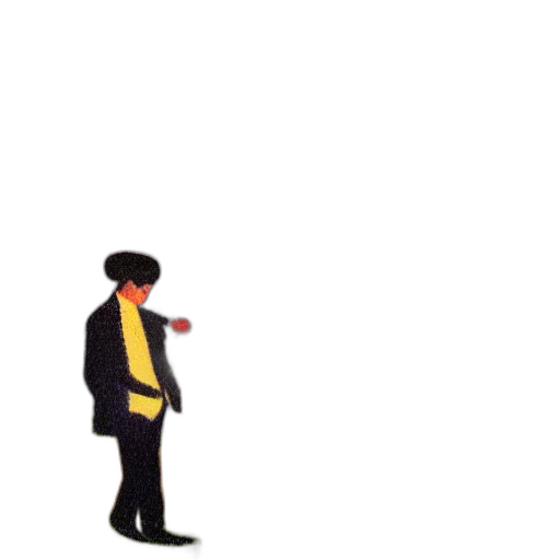 staff, jacket, umbrella, hat, pixel art, concept art, cartoon, 3d render transparent PNG cut-out