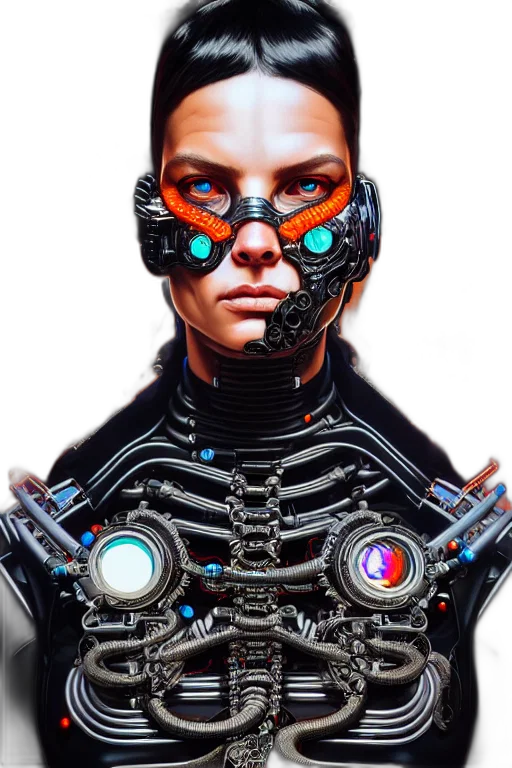 robot, mask, face, jewelry, cyberpunk, comic book art, concept art, 3d render transparent PNG cut-out
