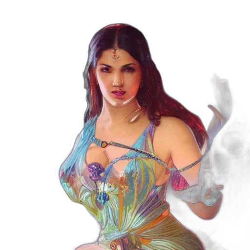 dress, fantasy art, concept art, comic book art transparent PNG cut-out