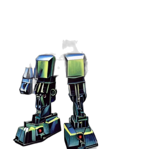 robot, weapon, shoes, creature, concept art, 3d render, pixel art, vaporwave transparent PNG cut-out