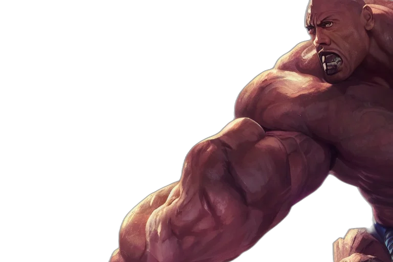 concept art, photorealistic, comic book art, fantasy art, rock, wwe, single, subject transparent PNG cut-out