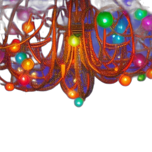 crown, umbrella, hair, jewelry, 3d render, concept art, outer space, neon lights transparent PNG cut-out