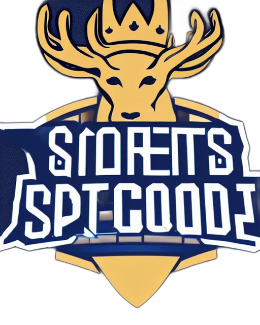 esports, logo, stag, wearing, crown transparent PNG cut-out