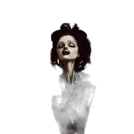 dress, face, hair, creature, concept art, fantasy art, comic book art, photorealistic transparent PNG cut-out