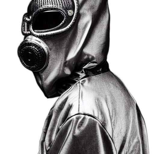 mask, jacket, face, concept art transparent PNG cut-out