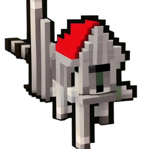 crown, weapon, staff, robot, pixel art, concept art, 3d render, fantasy art transparent PNG cut-out