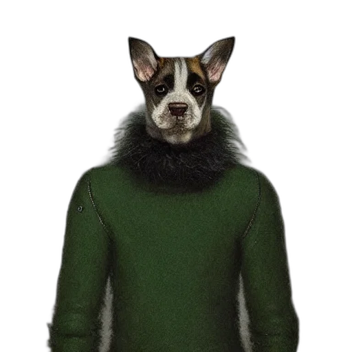 jacket, animal, creature, staff transparent PNG cut-out