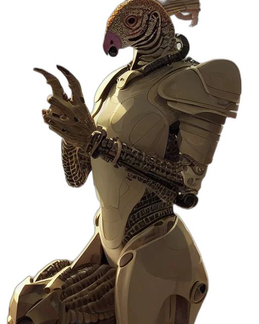 robot, animal, creature, mask, concept art, 3d render, cyberpunk, fantasy art transparent PNG cut-out