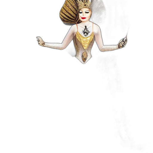 mask, staff, crown, dress transparent PNG cut-out