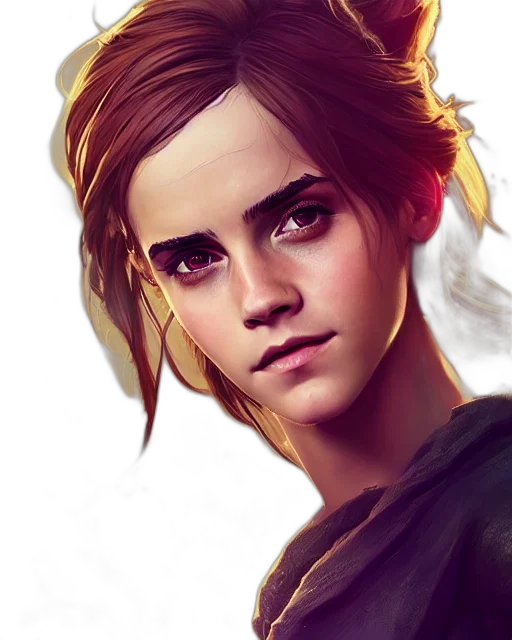 face, concept art, fantasy art, photorealistic, comic book art, golden, dark, red transparent PNG cut-out