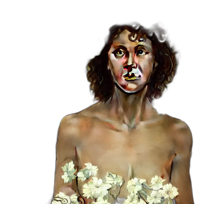 face, mask, dress, photorealistic, concept art, 3d render, cartoon, outer space transparent PNG cut-out