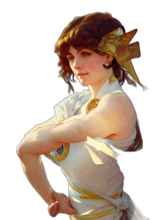 dragon, staff, crown, dress, fantasy art, concept art, photorealistic, oil painting transparent PNG cut-out