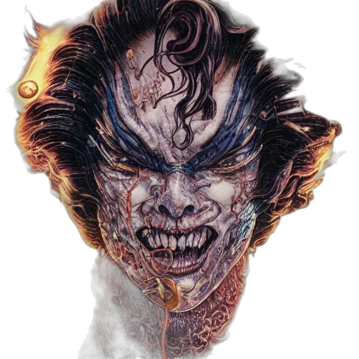 mask, face, creature, staff transparent PNG cut-out
