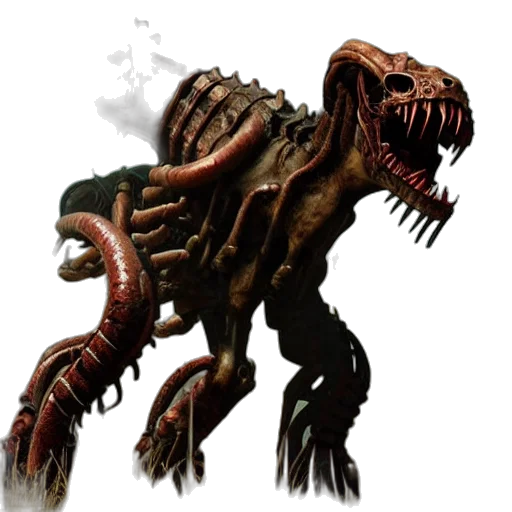 creature, dragon, animal, concept art, fantasy art, 3d render, pixel art, deathclaw transparent PNG cut-out