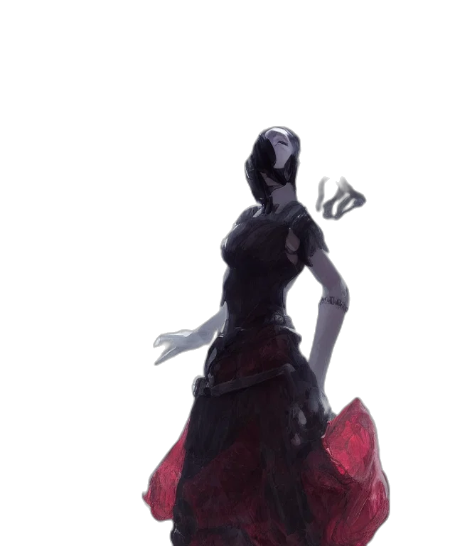 dress, mask, creature, crown, concept art, fantasy art, pixel art, comic book art transparent PNG cut-out