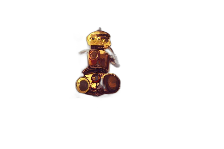 jewelry, crown, robot, weapon, 3d render, photorealistic, concept art, golden transparent PNG cut-out