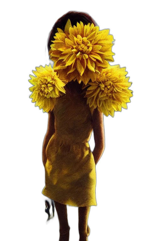 flower, dress, crown, mask, photorealistic, 3d render, oil painting, concept art transparent PNG cut-out