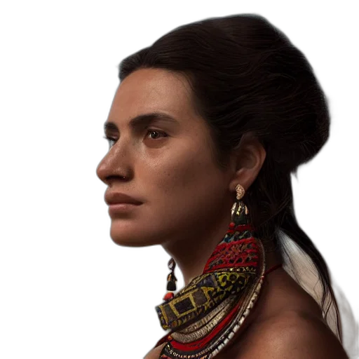 jewelry, face, crown, staff transparent PNG cut-out