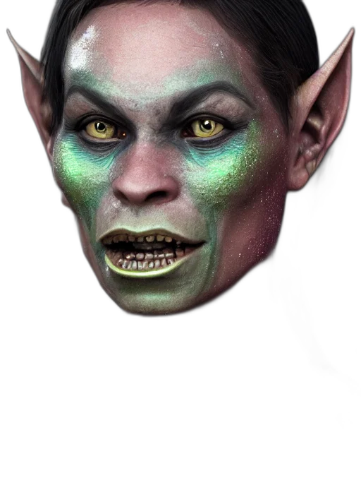 mask, face, creature, staff, fantasy art, photorealistic, concept art, 3d render transparent PNG cut-out