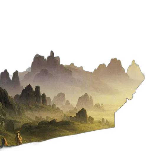 dragon, concept art, fantasy art, 3d render, photorealistic, fog, sunset, forest transparent PNG cut-out