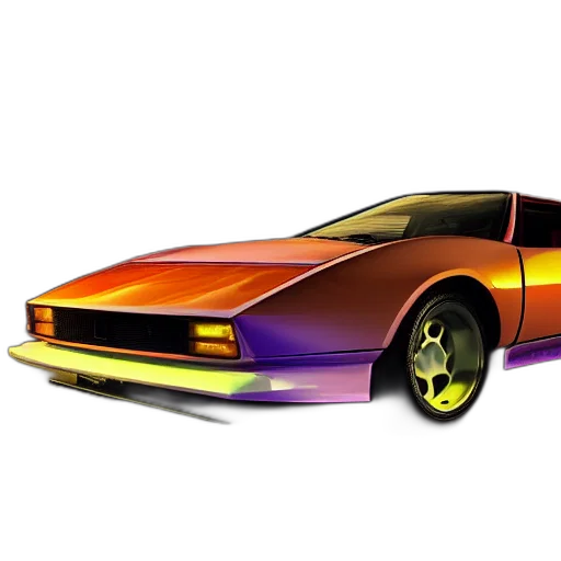 car, concept art, 3d render, photorealistic transparent PNG cut-out
