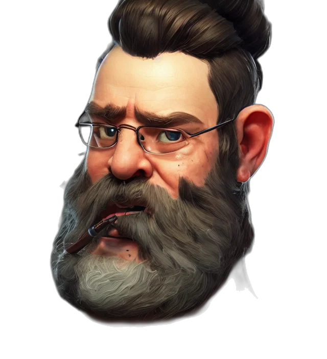 face, staff, mask, hair, concept art, fantasy art, photorealistic, pixel art transparent PNG cut-out