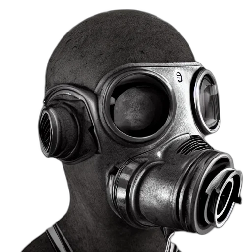mask, face, jacket, weapon, concept art, photorealistic, 3d render, scifi transparent PNG cut-out