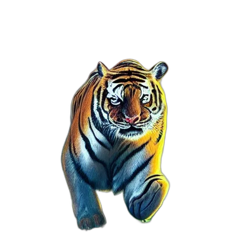 animal, jewelry, creature, 3d render, photorealistic, oil painting, watercolor, tiger transparent PNG cut-out