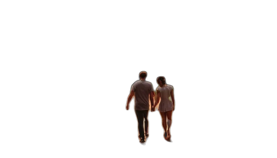 pixel art, 3d render, concept art, photorealistic, outer space, fog, couple, walking transparent PNG cut-out