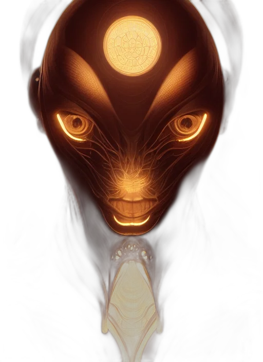 mask, creature, dragon, face, concept art, fantasy art, 3d render, comic book art transparent PNG cut-out