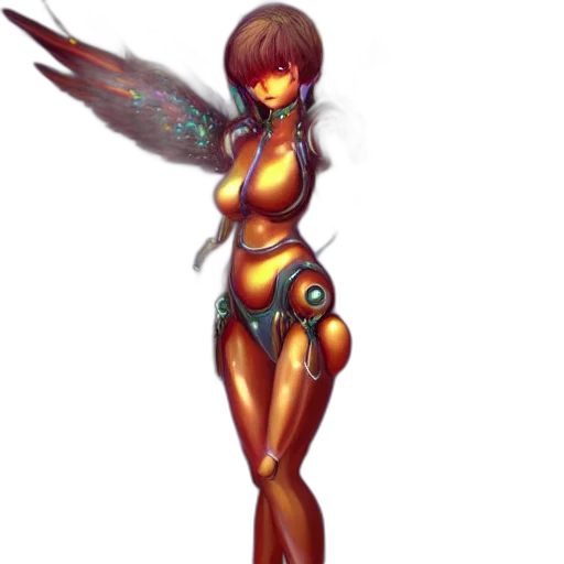 robot, staff, concept art, fantasy art transparent PNG cut-out