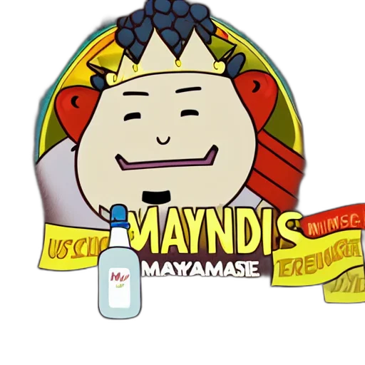 food, cartoon, 3d render, mayonnaise transparent PNG cut-out
