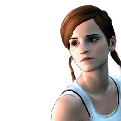 face, 3d render, concept art, photorealistic transparent PNG cut-out