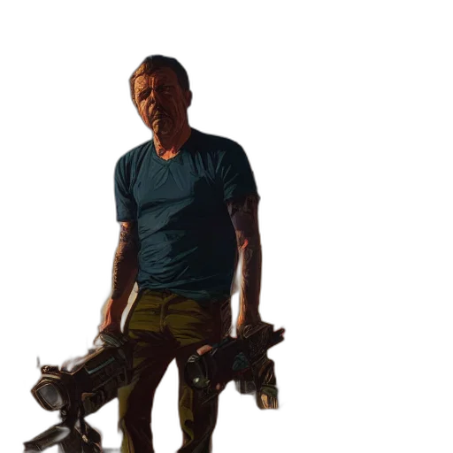 weapon, robot, staff, animal, concept art, 3d render, pixel art, comic book art transparent PNG cut-out
