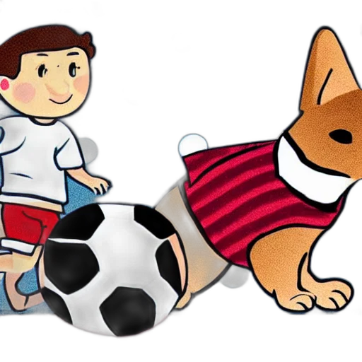 cartoon, concept art, illustration, french, boy, paris, playing, football transparent PNG cut-out