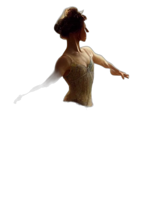 dress, staff, hair, creature transparent PNG cut-out