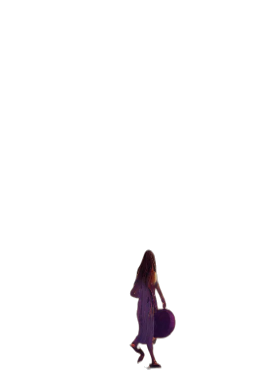 dress, staff, umbrella, robot, 3d render, pixel art, concept art, anime transparent PNG cut-out