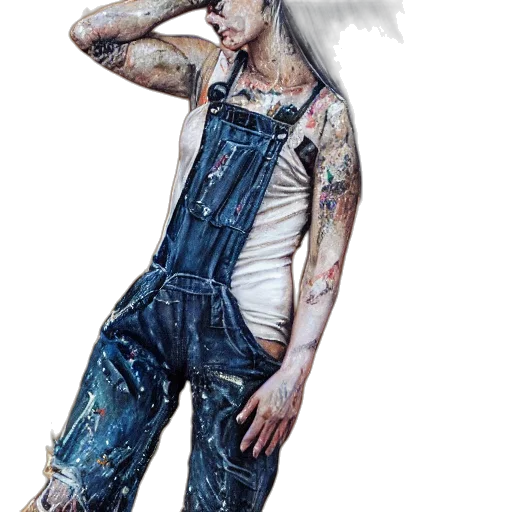 dress, photorealistic, watercolor, concept art, fantasy art, blue, full, body transparent PNG cut-out