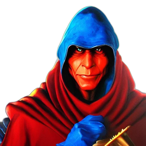 mask, staff, face, concept art, photorealistic, 3d render, fantasy art, red transparent PNG cut-out