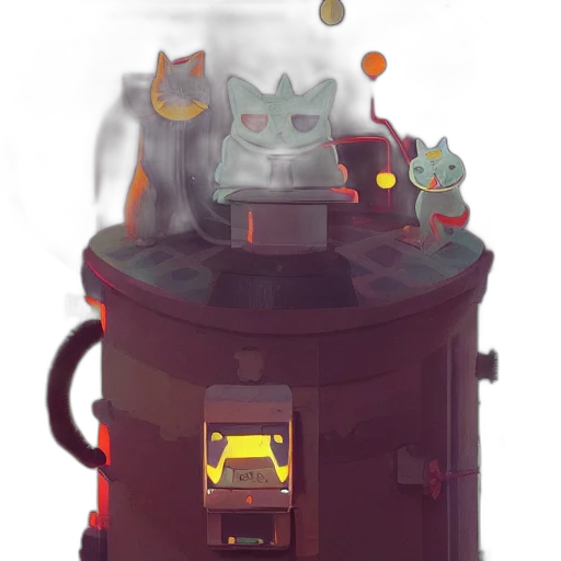 robot, staff, car, creature transparent PNG cut-out