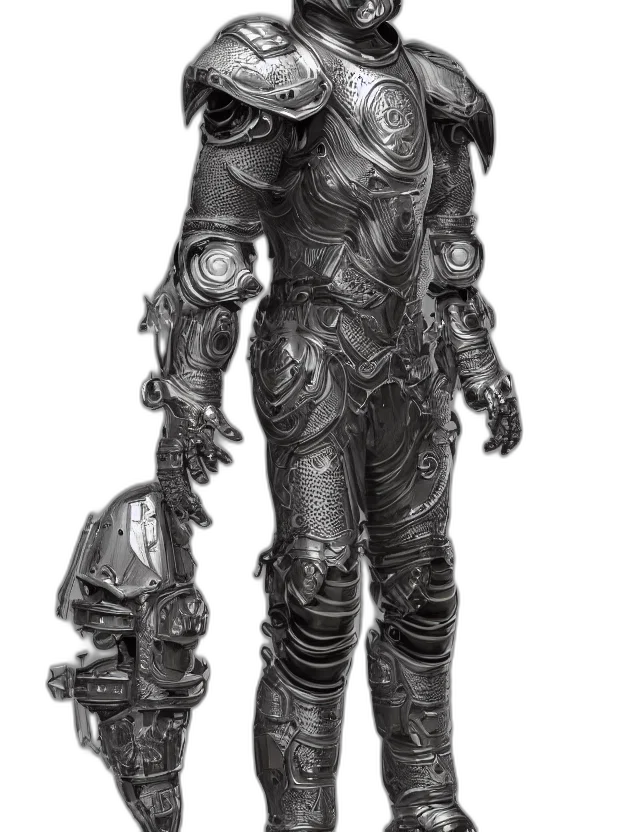 staff, sword, robot, weapon, concept art, fantasy art, 3d render, pencil sketch transparent PNG cut-out